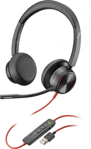 Zestaw Słuchawkowy POLY Blackwire 8225 (214408-01) Przewodowa Opaska na głowę Biuro/centrum telefoniczne USB Typu-A Czarny