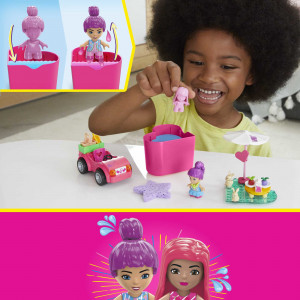 MEGA Barbie Color Reveal Kabriolecik – Wesoła wycieczka Zestaw klocków HKF90