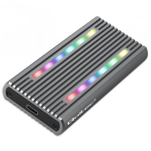 QOLTEC OBUDOWA NA DYSK M.2 SSD | SATA | NVME | RGB