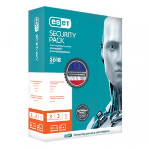 Oprogramowanie antywirusowe ESET Security Pack BOX -3 Stan/24M +3 Smartfony/24M