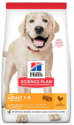 HILL'S Science Plan Canine Adult Light Large Breed Kurczak - sucha karma dla psa - 14 kg