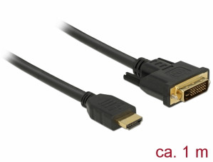 DELOCK KABEL HDMI (M) -> DVI-D (M)(24+1) 1M DUAL