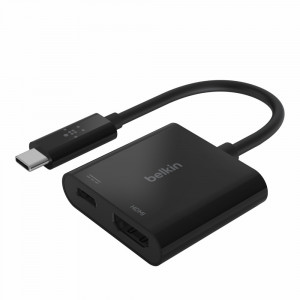 BELKIN ADAPTER USB-C TO HDMI + USB-C (60W PD) BLK