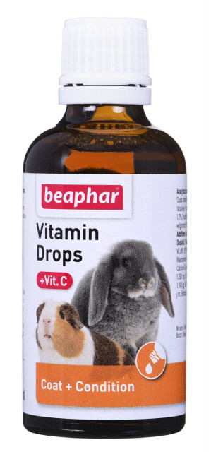 Beaphar Witaminy + wit C dla królików i gryzoni 50ml