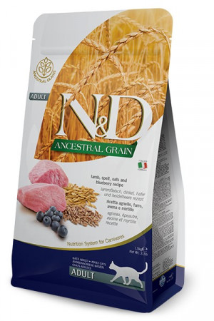 Farmina N&D Ancestral Grain sucha karma dla dorosłych kotów z jagnięciną 1,5kg