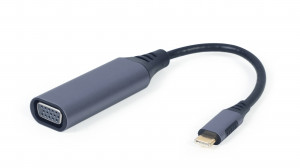 GEMBIRD ADAPTER USB TYP-C DO VGA NA KABLU SZARY