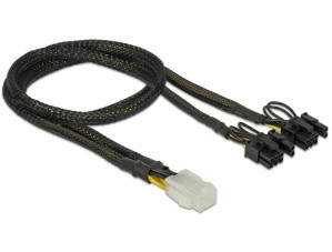 DELOCK KABEL PCI-E 6PIN->2X PCI-E 8PIN 30CM