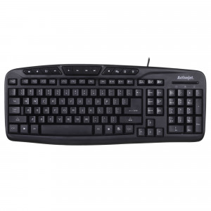 Klawiatura przewodowa membranowa Activejet K-3113 (USB 2.0; (US); kolor czarny) 432 x 174 x 24 mm