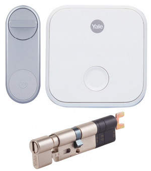 Zestaw Yale Linus® Smart Lock (Srebrny) + Bridge + Wkładka