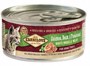 CARNILOVE Cat Chicken Duck&Pheasant White Muscle Meat - mokra karma dla kota - 100g
