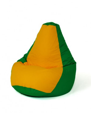 Pufa worek sako GRUSZA zielony-żółty XL 130x90