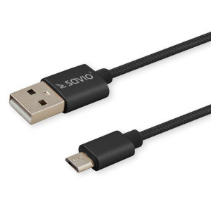 SAVIO KABEL USB - USB TYP C 2.1A, OPLOT, 2M CL-129