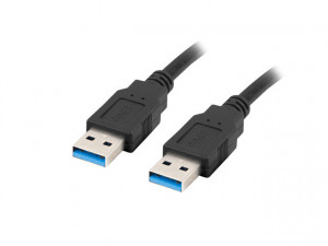 LANBERG KABEL USB-A 3.0 M/M 0.5M CZARNY