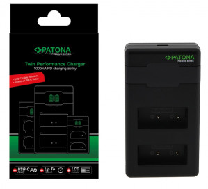 Ładowarka Patona Premium Twin Performance PD do Fuji NP-W126 z kablem USB-C