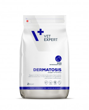 VET EXPERT Veterinary Diet Dermatosis Dog Rabbit & Potato - sucha karma dla psa - 2kg