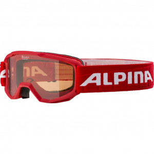 Gogle narciarskie ALPINA Junior PINEY RED szkło ORANGE S2