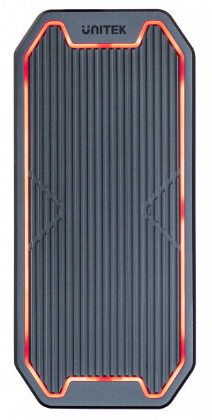 UNITEK OBUDOWA DYSKU M.2 SSD NVME/SATA, 10GBPS RGB