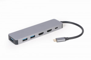 GEMBIRD MULTI ADAPTER USB TYP-C 3W1 15CM