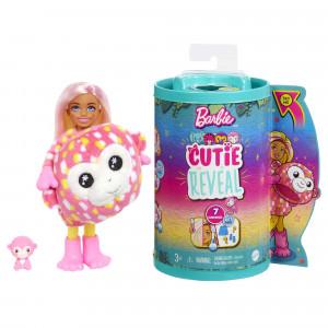 Barbie Cutie Reveal Chelsea Lalka Seria Dżungla Małpka HKR14 (HKR12)