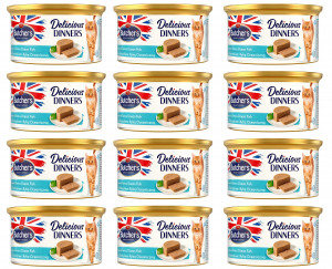BUTCHER'S Delicious Dinners Cat - mokra karma dla kota z tuńczykiem i rybami w formie musu - puszka - 12x85g