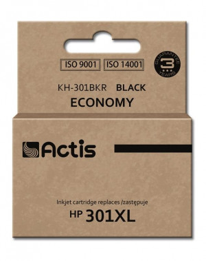 Actis KH-301BKR Tusz do drukarki HP, Zamiennik HP 301XL CH563EE; Standard; 20 ml; czarny.