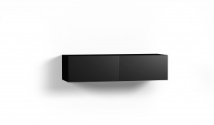 Szafka RTV NEGRO 120x40xH.30 czarny/czarny mat