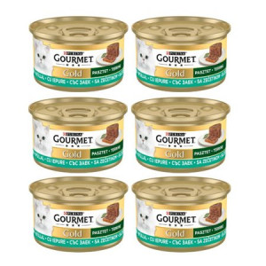 Purina Gourmet Gold królik - mokra karma dla kota - 6x85 g