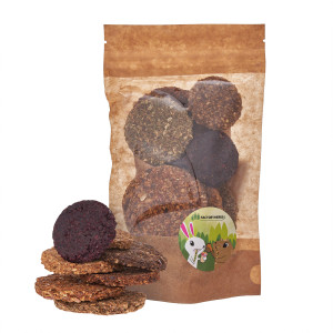 FACTORYHERBS MIX ciasteczek z siemieniem lnianym - przysmak dla gryzoni i królika - 150g