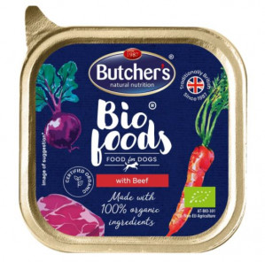 Butcher's BIO Foods - mokra karma dla psa z wołowiną - tacka 150 g