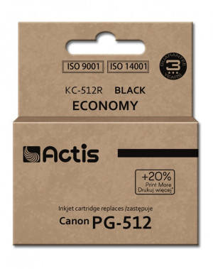 Tusz Actis KC-512R do drukarki Canon, Zamiennik Canon PG-512; Standard; 15 ml; czarny.