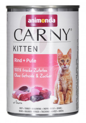 ANIMONDA Carny Kitten Wołowina Indyk - mokra karma dla kota - 400g