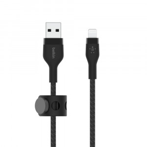 BELKIN KABEL USB-A TO LTG OPLOT, SILICONE, 3M Black