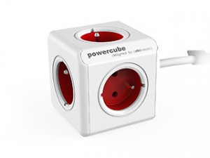 Allocacoc Przedłużacz PowerCube Extended 1.5 m Red