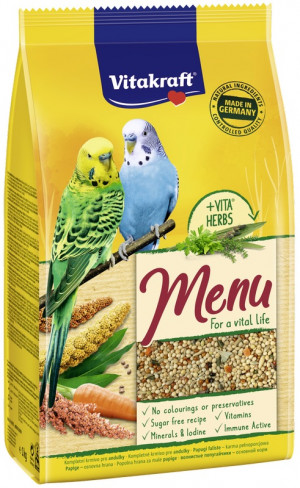 VITAKRAFT Menu Vital - karma dla papugi falistej - 1 kg