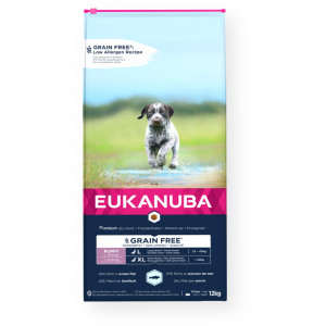 EUKANUBA Szczenie duża rasa BEZ ZBÓŻ ryba oceaniczna pies 12Kg