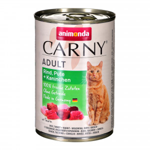 ANIMONDA Carny Adult smak: wołowina, indyk i królik 400g