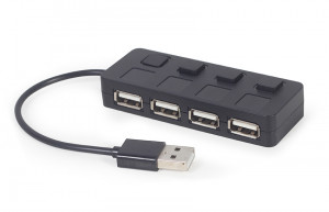 GEMBIRD HUB USB 2.0 4 PORTOWY Z PRZEŁĄCZNIKAMI
