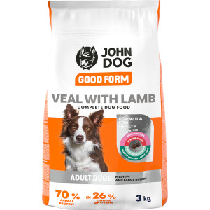 John Dog GOOD FORM Adult cielęcina z jagnięciną 3 kg
