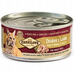 CARNILOVE Cat Chicken&Lamb White Muscle Meat - mokra karma dla kota - 100g
