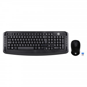 Zestaw klawiatura + mysz HP Wireless Keyboard and Mouse 300 bezprzewodowe czarne 3ML04AA