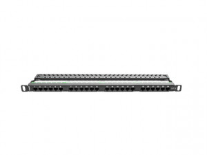 Lanberg patch panel 24 port 0.5u kat.5e utp czarny ppu5-0024-b