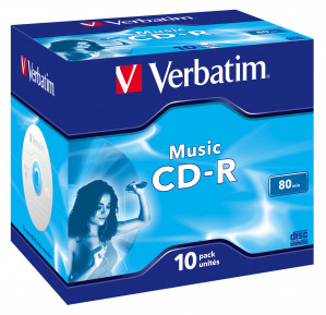 Verbatim CD-R Audio [ jewel case 10 | 80min | 4x | Live it! ]