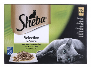 SHEBA Selection in Sauce Mix Smaków w sosie - mokra karma dla kota - 12x85 g
