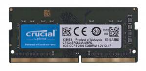 Crucial pamięć DDR4, 4Gb, 2400MHz, CL17, SRx8, SODIMM, 260pin