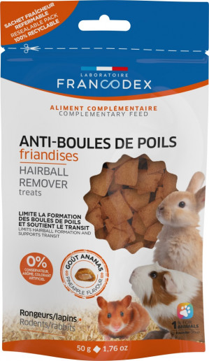 FRANCODEX Przysmaki zapobiegające zakłaczeniom dla królików 50 g