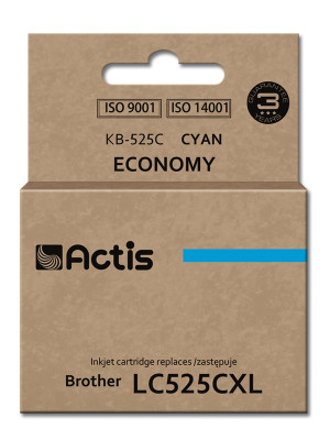 Actis KB-525C Tusz do drukarki Brother, Zamiennik Brother LC525C; Standard; 15 ml; błękitny.