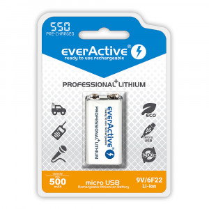 EVERACTIVE AKUMULATOREK 6F22/9V EVHR22-550