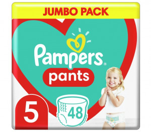 Pampers Pieluchomajtki 12kg-17kg, rozmiar 5-JUNIOR, 48szt
