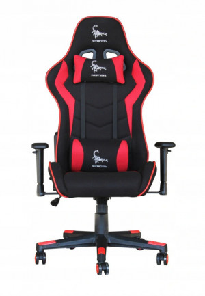 GEMBIRD FOTEL GAMINGOWY SCORPION 02X CZARNO-CZERWO