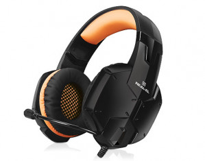 Słuchawki gamingowe REAL-EL GDX-7700 SURROUND 7.1 (black-orange, z wbudowanym mikrofonem)